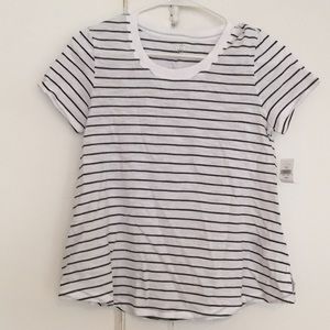 Stripped flare t-shirt